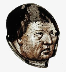 Glass Fragment, European, 15th-16th century. Creator: Unknown