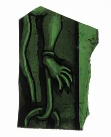Glass Fragment, European, 15th century. Creator: Unknown
