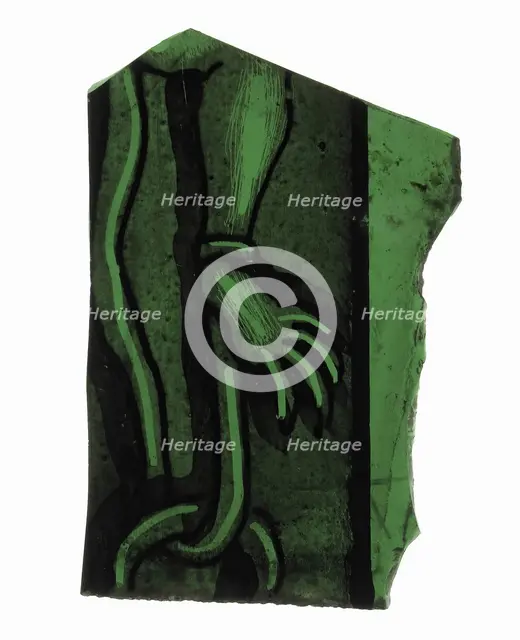 Glass Fragment, European, 15th century. Creator: Unknown.