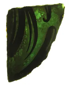 Glass Fragment, European, 15th century. Creator: Unknown