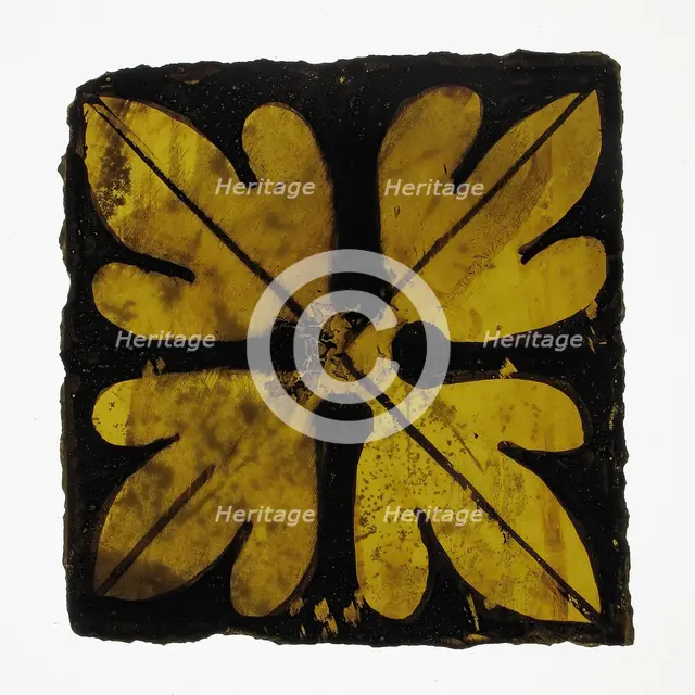Glass Fragment, European, 15th century. Creator: Unknown.