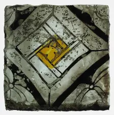 Glass Fragment, European, 15th century. Creator: Unknown
