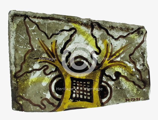 Glass Fragment, European, 15th century. Creator: Unknown.