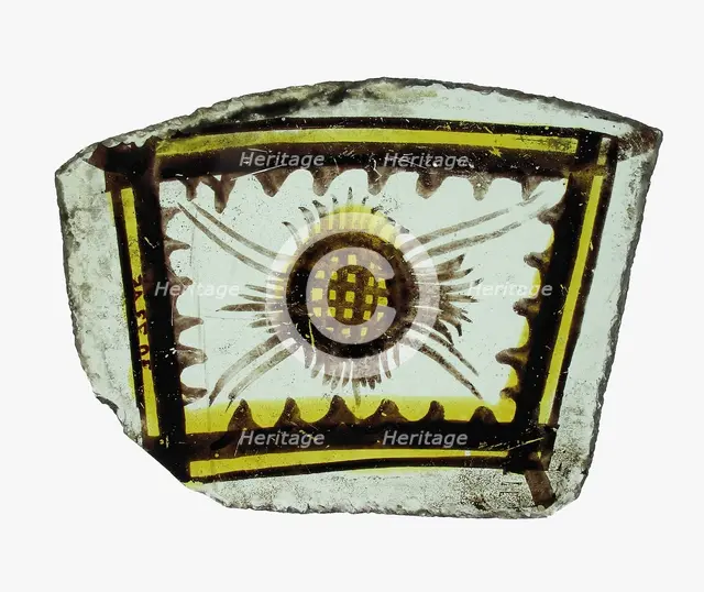 Glass Fragment, European, 15th century. Creator: Unknown.