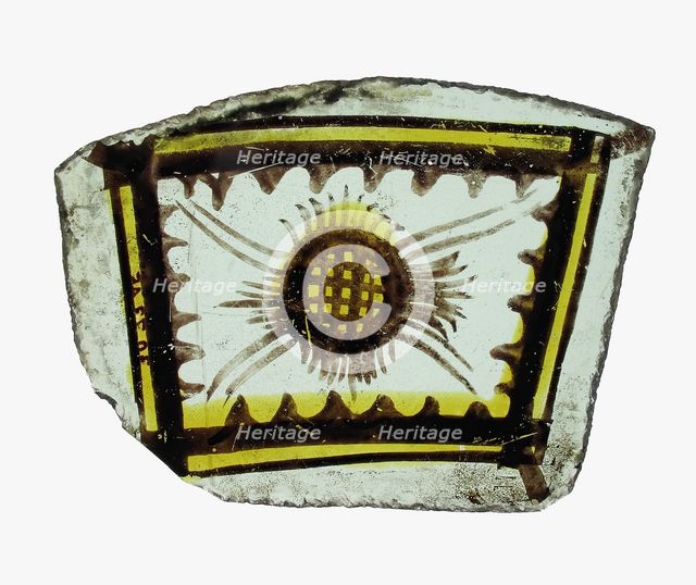 Glass Fragment, European, 15th century. Creator: Unknown.