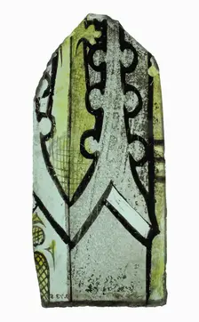 Glass Fragment, European, 15th century. Creator: Unknown