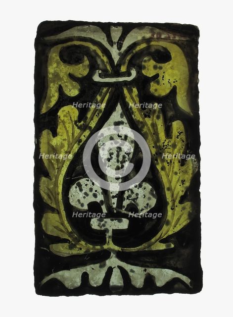 Glass Fragment, European, 15th century. Creator: Unknown.