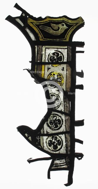 Glass Fragment, European, 15th century, with modern additions. Creator: Unknown.