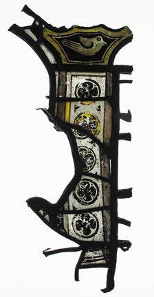 Glass Fragment, European, 15th century, with modern additions. Creator: Unknown