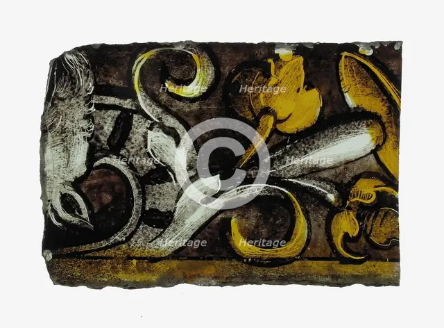 Glass Fragment, European, 16th century. Creator: Unknown.