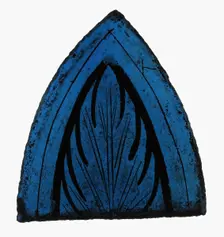 Glass Fragment, European, late 13th century. Creator: Unknown