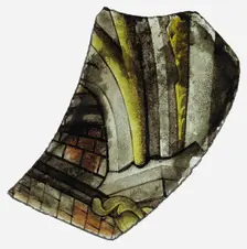 Glass Fragment, European, late 15th century. Creator: Unknown