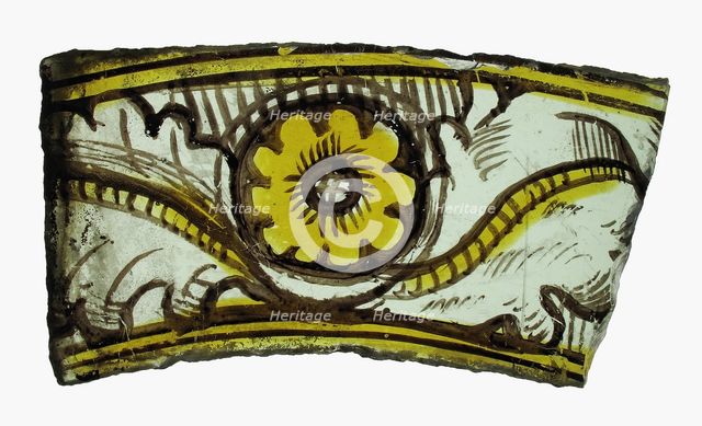 Glass Fragment, European, late 15th century. Creator: Unknown.