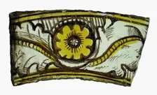 Glass Fragment, European, late 15th century. Creator: Unknown