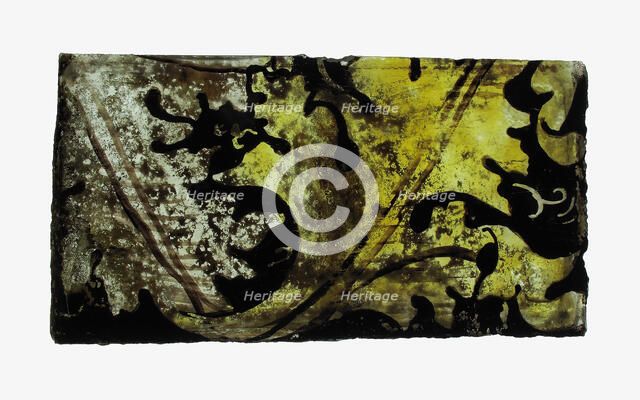 Glass Fragment, French, 14th-15th century (?). Creator: Unknown.