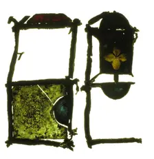 Glass Fragment, French, 14th century. Creator: Unknown