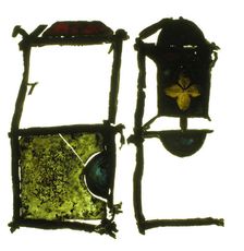 Glass Fragment, French, 14th century. Creator: Unknown