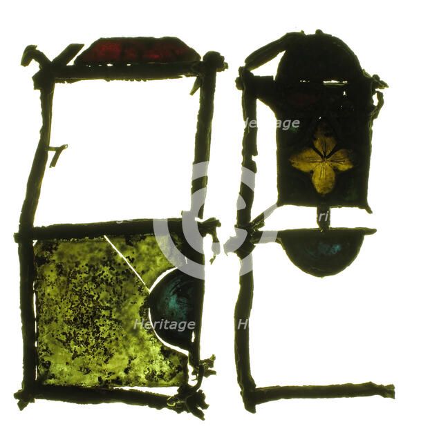 Glass Fragment, French, 14th century. Creator: Unknown.