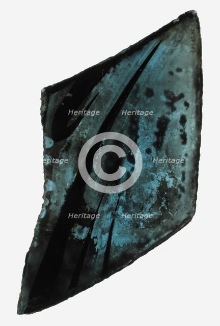 Glass Fragment, French (?), 14th century (?). Creator: Unknown.