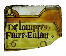 Glass Fragment, French, 1560. Creator: Unknown