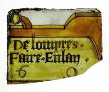 Glass Fragment, French, 1560. Creator: Unknown