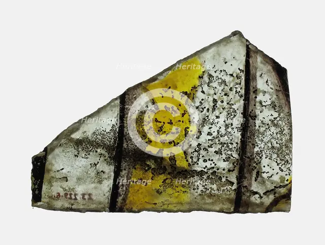 Glass Fragment, French, 15th century. Creator: Unknown.
