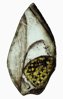 Glass Fragment, French, 16th century. Creator: Unknown