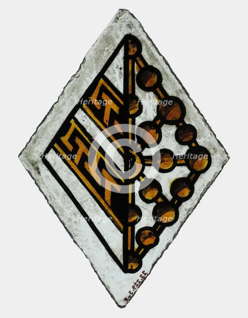 Glass Fragment, French, 17th century. Creator: Unknown.