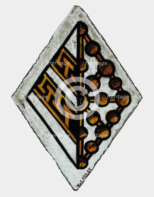 Glass Fragment, French, 17th century. Creator: Unknown.