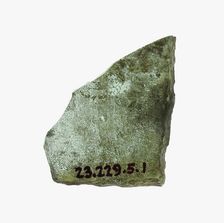 Glass Fragment, French, 11th century. Creator: Unknown