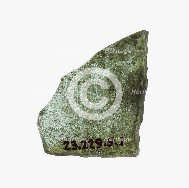 Glass Fragment, French, 11th century. Creator: Unknown.