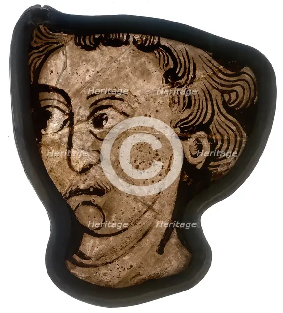 Glass Fragment, French, 1200-1215. Creator: Unknown.