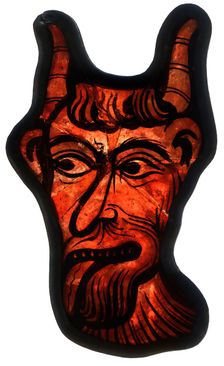 Glass Fragment, French, 1200-1215. Creator: Unknown