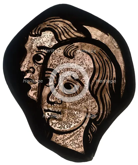 Glass Fragment, French, 1200-1215. Creator: Unknown.