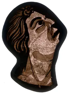 Glass Fragment, French, 1200-1215. Creator: Unknown