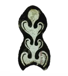 Glass Fragment, French, 12th-14th century. Creator: Unknown
