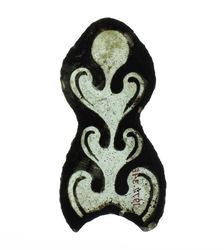 Glass Fragment, French, 12th-14th century. Creator: Unknown