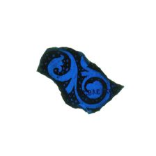 Glass Fragment, French, 12th-14th century. Creator: Unknown