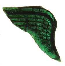 Glass Fragment, French, 12th-14th century. Creator: Unknown