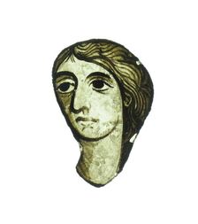 Glass Fragment, French, 12th-14th century. Creator: Unknown