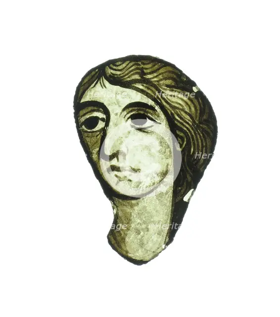 Glass Fragment, French, 12th-14th century. Creator: Unknown.