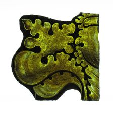 Glass Fragment, French, 12th-14th century. Creator: Unknown