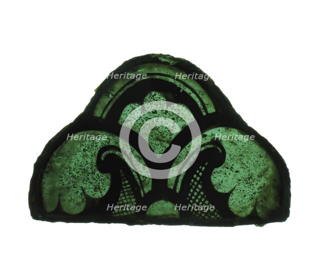 Glass Fragment, French, 12th-14th century. Creator: Unknown.