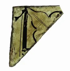 Glass Fragment, French, 12th-15th century (?). Creator: Unknown