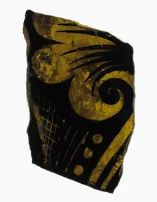 Glass Fragment, French, 12th century. Creator: Unknown