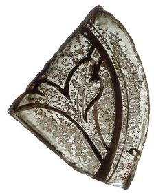 Glass Fragment, French, 12th century. Creator: Unknown
