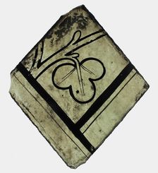 Glass Fragment, French, 13th-14th century. Creator: Unknown
