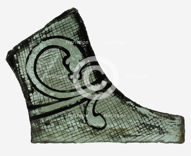 Glass Fragment, French (?), 13th-14th century. Creator: Unknown.