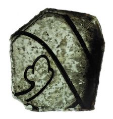 Glass Fragment, French (?), 13th-14th century. Creator: Unknown