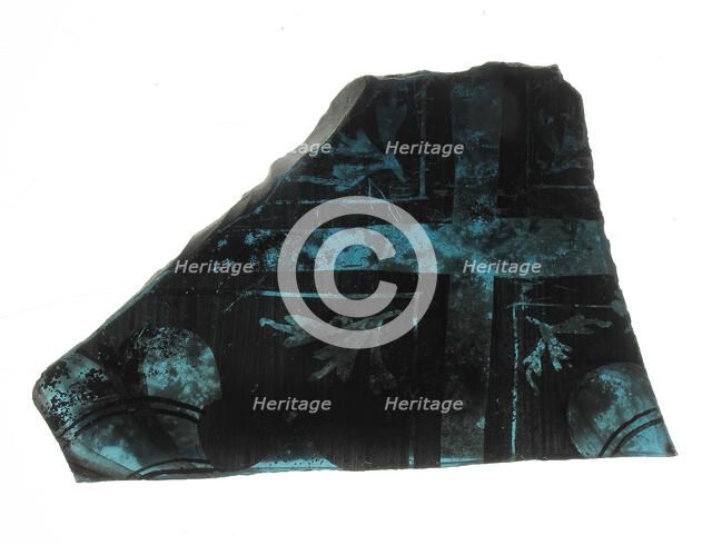 Glass Fragment, French (?), 13th-14th century. Creator: Unknown.